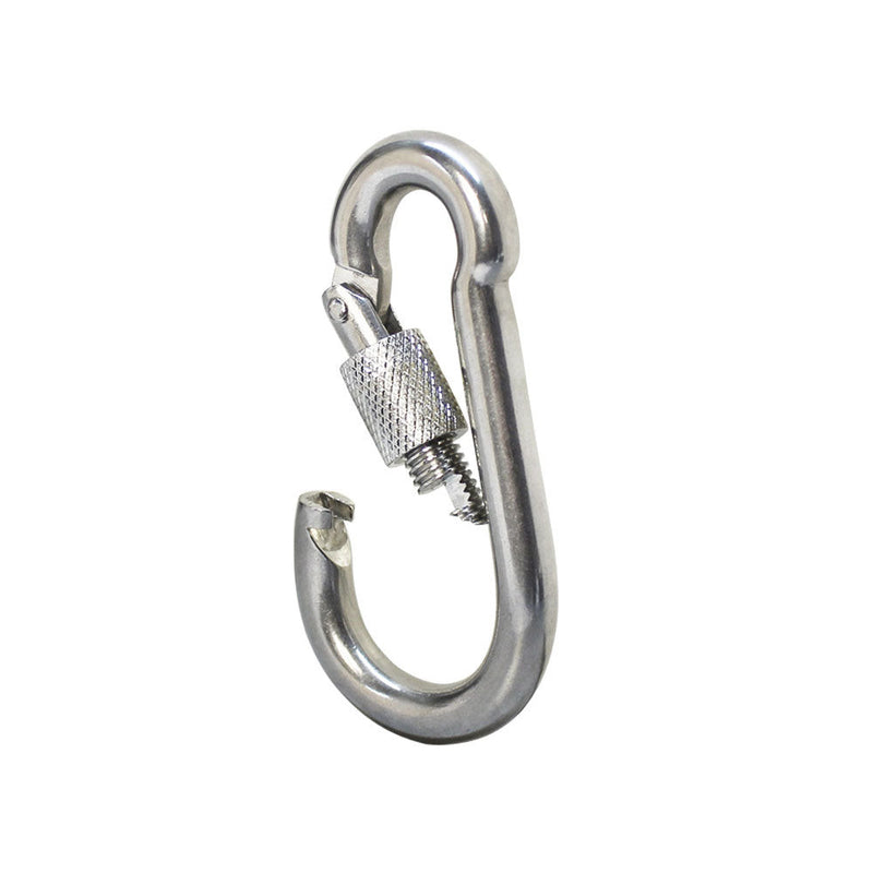 5 PC 5/16" Marine 316 Stainless Steel SPRING SNAP HOOK w Screw Carabiner 400 LB