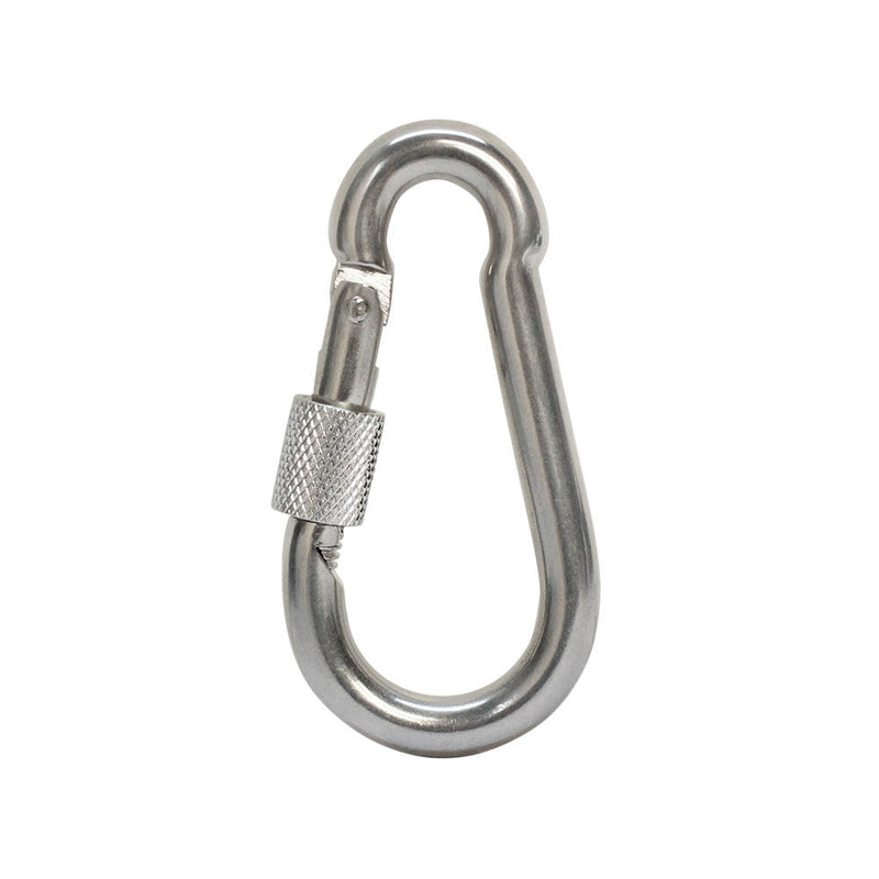 5 PC 5/16" Marine 316 Stainless Steel SPRING SNAP HOOK w Screw Carabiner 400 LB