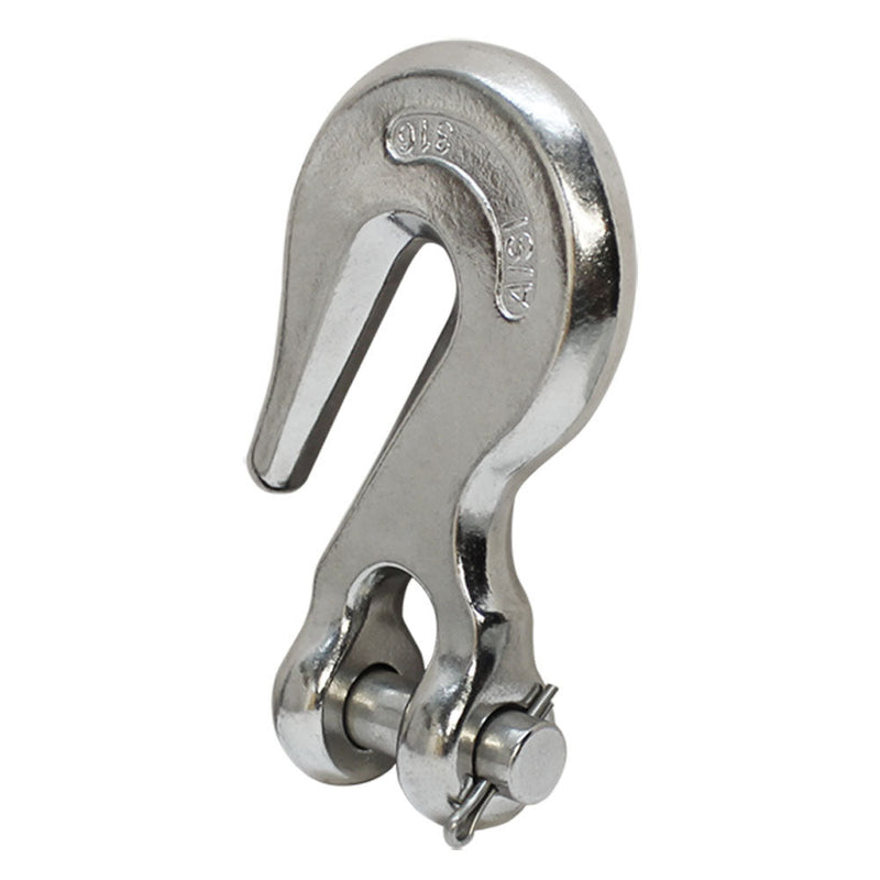 5 Pc 5/16" Marine Stainless Steel 316 Clevis Grab Hook Towing Shackle 2,200 Lbs
