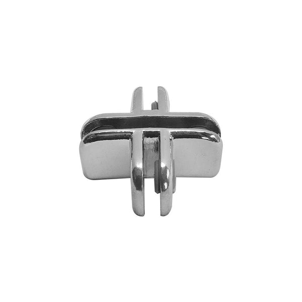 5 Pc Chrome 4 Way Inside Shelf Connector Clip 3/16'' Tempered Glass Shelf