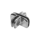 5 Pc Chrome 4 Way Inside Shelf Connector Clip 3/16'' Tempered Glass Shelf