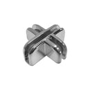 5 Pc Chrome 4 Way Inside Shelf Connector Clip 3/16'' Tempered Glass Shelf