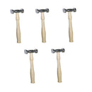 5 Pcs Texturing Hammer Dimple Rounded, Stripe Design Jewelry Texture Metal Work Tool