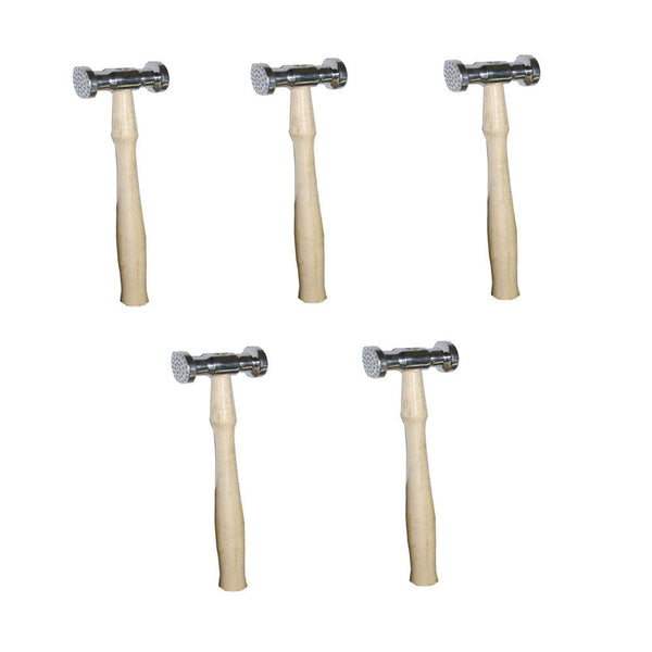 5 Pcs Texturing Hammer Dimple Rounded, Stripe Design Jewelry Texture Metal Work Tool