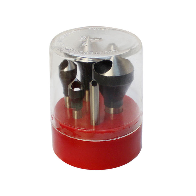5 PC HSS 82 Degree Countersinks & Deburring Tool Set Straight Shank, Sizes: 1/16, 5/32, 3/16,5/16, 9/16"