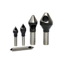 5 PC HSS Countersinks & Deburring Tool Set 60 Degree Straight Shank, Sizes: 1/16, 5/32, 3/16, 5/16, 9/16"