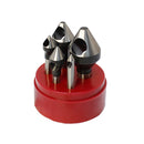 5 PC HSS Countersinks & Deburring Tool Set 60 Degree Straight Shank, Sizes: 1/16, 5/32, 3/16, 5/16, 9/16"