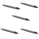 5 Pc HSS No.2 Center Drill Set 60 Degree Combined Bits Drilling