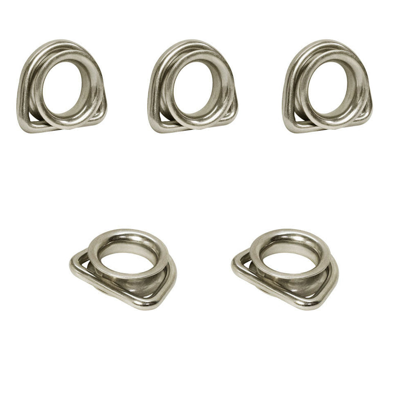 5 Pc Stainless Steel Marine Boat 5/16'' D Ring Thimble Round Shave Wire Rope D-Ring