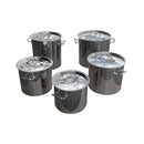 5 Pc Stainless Steel Stock Pot Steamer Pot Vaporera Kettle 20 24 32 40 52QT