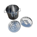 5 Pc Stainless Steel Stock Pot Steamer Pot Vaporera Kettle 20 24 32 40 52QT