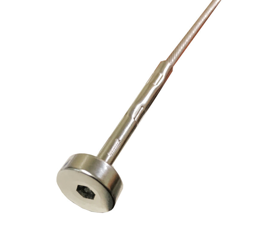 5 Pc Stainless Steel Swage Dome Head Fitting for 1/8" Cable Rail Railing Flat End