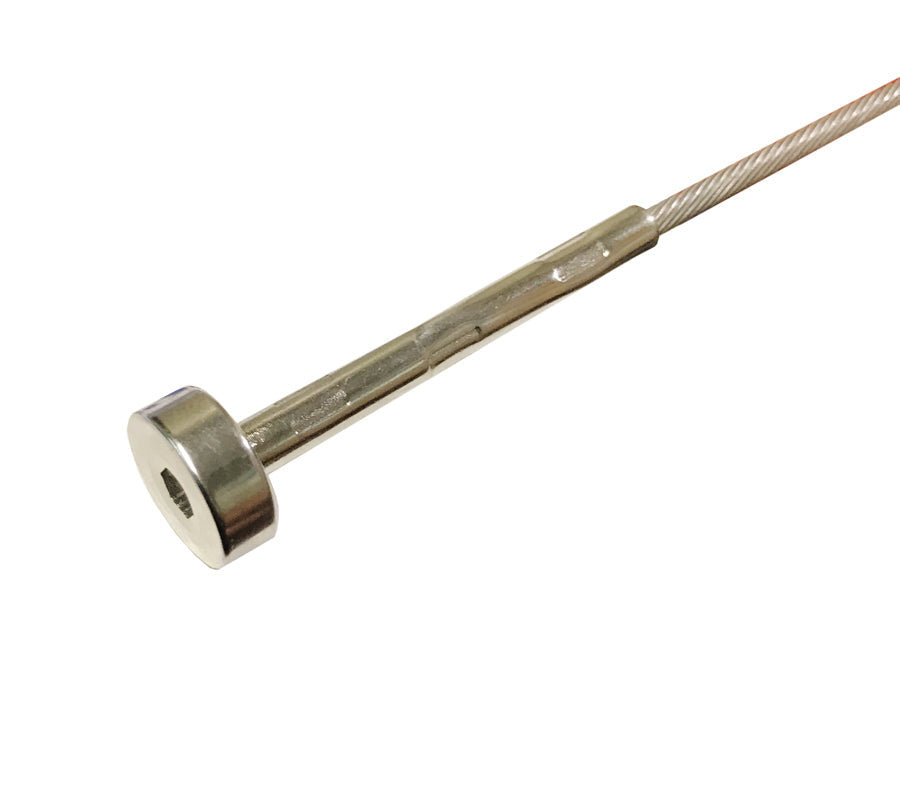 5 Pc Stainless Steel Swage Dome Head Fitting for 1/8" Cable Rail Railing Flat End