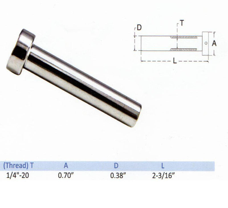 5 Pc Stainless Steel T316 Invisible Receiver Stud Swage for 1/8" Wire Cable Rail Railing