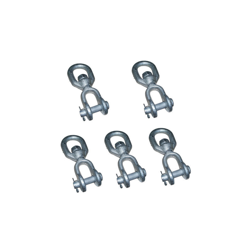 5 PCS 1/4" JAW EYE Swivel Marine Mooring Galvanized 850 lbs