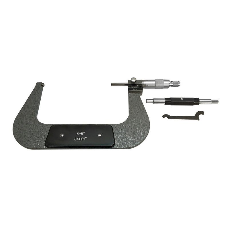 5'' - 6'' Digit Outside Micrometer Reader 0.0001'' Graduation Ratchet Stop