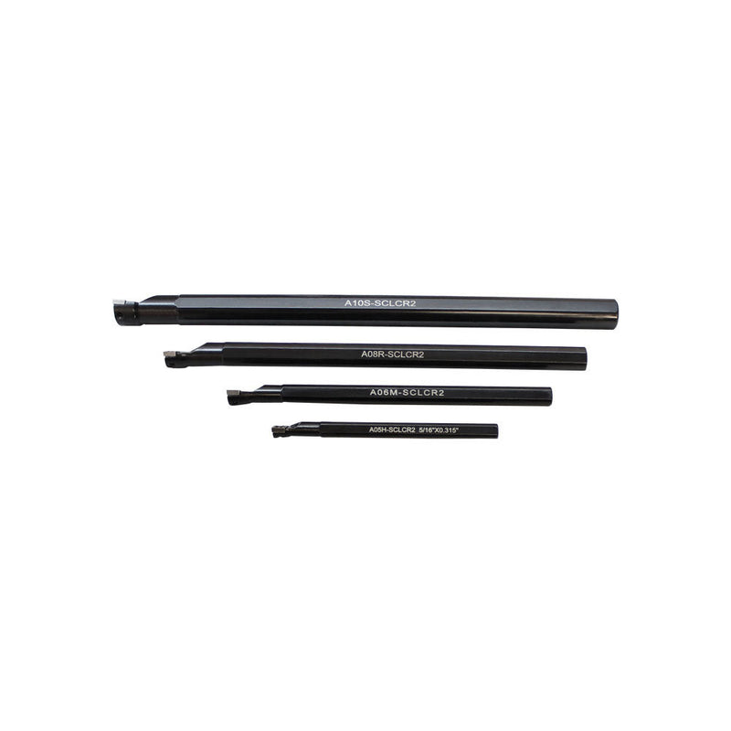 5/16''-5/8'' 4 PC SCLCR Indexable Boring Bar Set Lathe Tooling CCMT Inserts