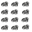 50 Pc Chrome 3 Way Glass Connector 3/16'' Use Cubic Cubbie Connector Clip Tempered Glass