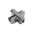 50 Pc Chrome 4 Way Inside Shelf Connector Clip 3/16'' Tempered Glass Shelf