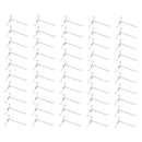 50 Pc GLOSS WHITE 6" Long Gridwall Hooks Grid Panel Display Wire Metal Hanger Retail Store
