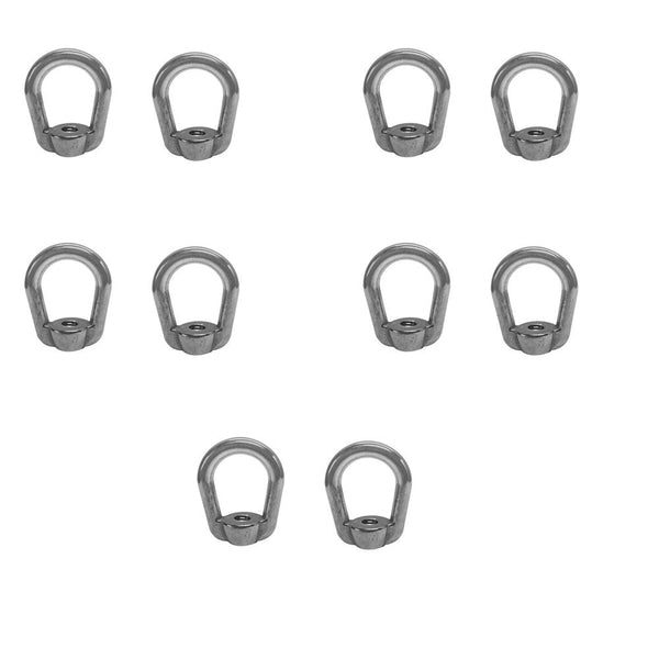 50 Pc Stainless Steel  Eye Nut 3/8" UNC Tap SS T304 Thread Boat Marine 1,100 Lbs Cap