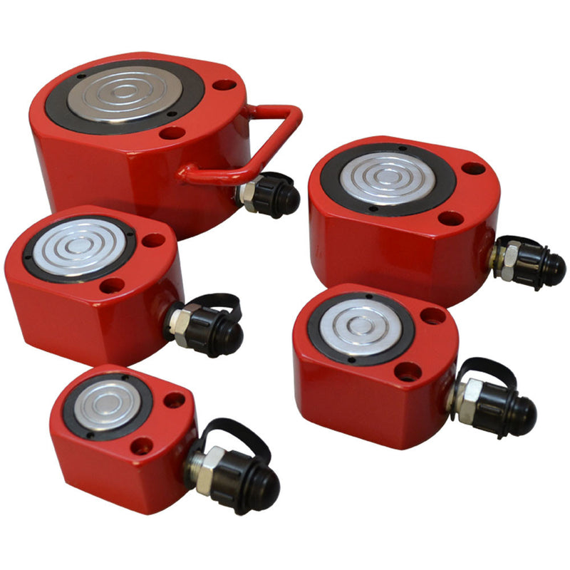 50 Ton LOW HEIGHT Profile Hydraulic Cylinder Jack Ram Lifting 16mm Stroke