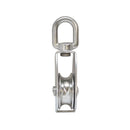 50mm Marine Boat Stainless Steel SINGLE Pulley w- Swivel Eye Hoist Lift  800 Lb Cap