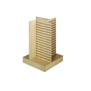 54''H Maple 4-Way Sided Slatwall Merchandiser Pinwheel Floor Stand Fixture