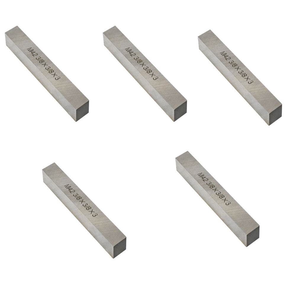 5PC - 3/8'' x 3/8'' x 3'' M42 HSS Square Tool Bit Lathe Fly Cutter Mill Blank
