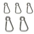 5pc 1/4" Marine Stainless Steel Carabiner Snap Hook w- Eyelet Insert Boating