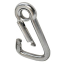 5pc 1/4" Marine Stainless Steel Carabiner Snap Hook w- Eyelet Insert Boating