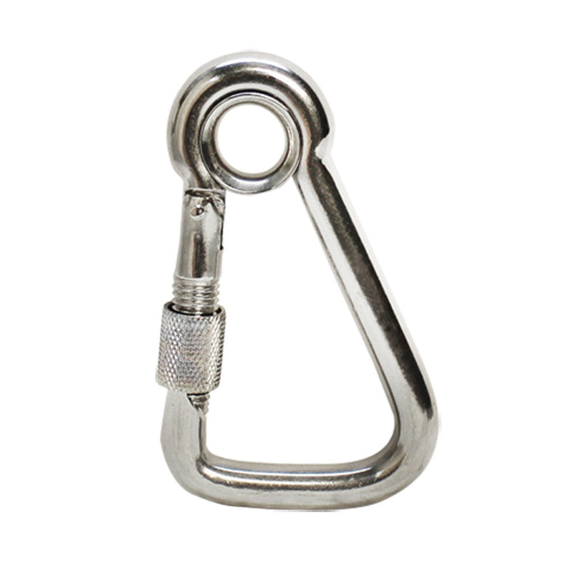 5pc 1/4" Marine Stainless Steel Carabiner Spring Snap Hook w- Eyelet+Screw Nut