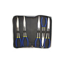 5PC 11'' Long Nose Pliers Set Bent Nose, Hose, Cable Hand Tool Pouch Automotive