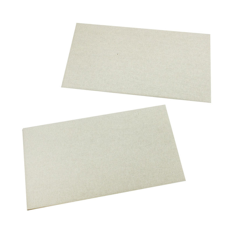 5 Pcs 14-1/4" x 7-5/8" Beige Linen Jewelry Pad Necklaces Bracelets Organizer