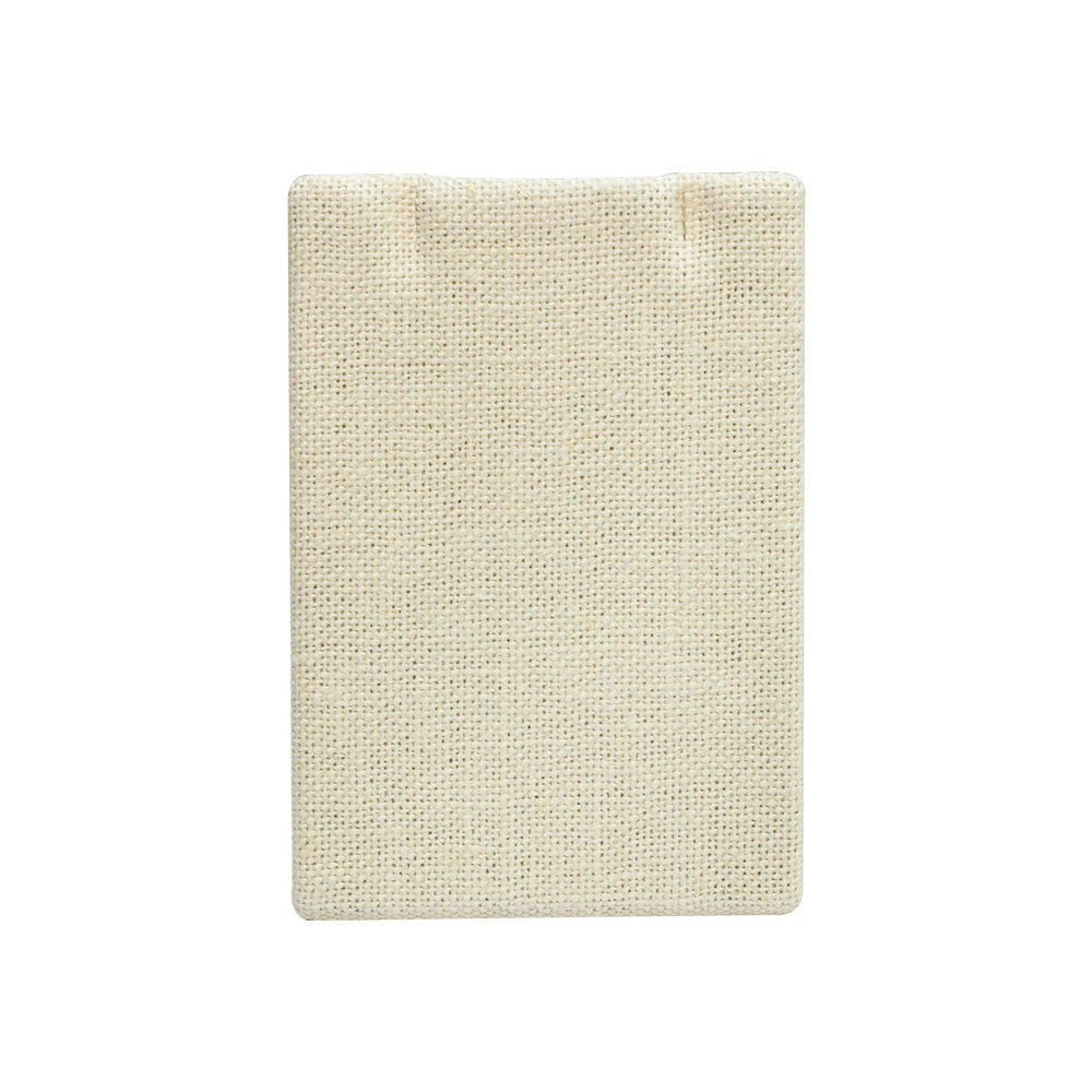 5PC 2-1/2" x 3-5/8" Earring Pendant Display Stand Soft Linen Beige Jewelry Display Holder Organizer