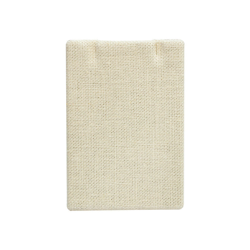 5PC 2-1/2" x 3-5/8" Earring Pendant Display Stand Soft Linen Beige Jewelry Display Holder Organizer