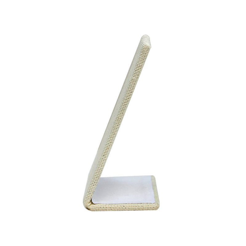 5PC 2-1/2" x 3-5/8" Earring Pendant Display Stand Soft Linen Beige Jewelry Display Holder Organizer