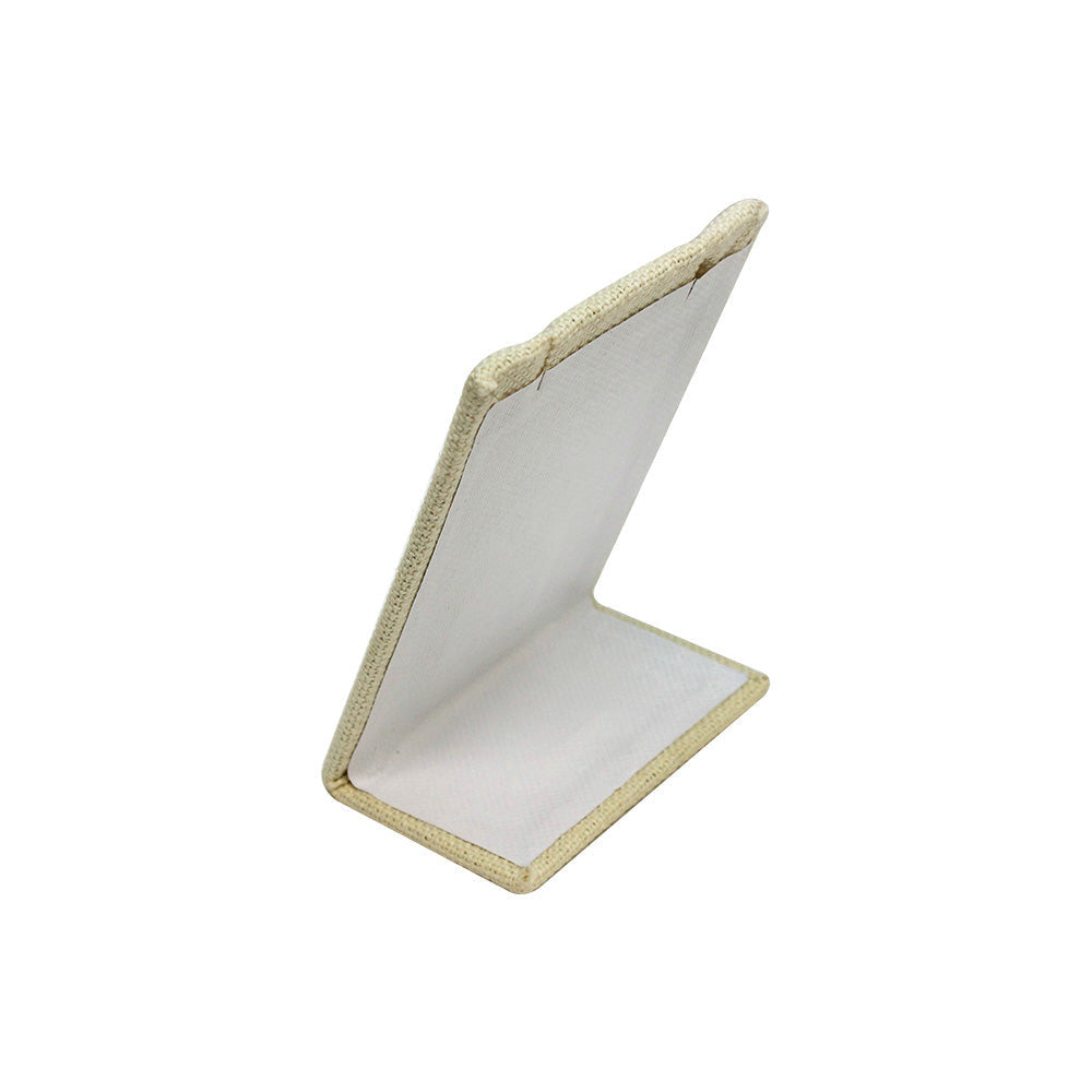 5PC 2-1/2" x 3-5/8" Earring Pendant Display Stand Soft Linen Beige Jewelry Display Holder Organizer