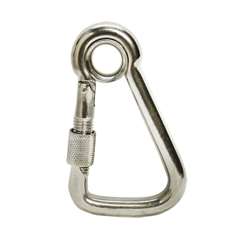 5pc 3/8'' Marine Stainless Steel Carabiner Spring Snap Hook w- Eyelet+Screw Nut