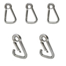 5pc 5/16" Marine Stainless Steel Carabiner Snap Hook w- Eyelet Insert Boating
