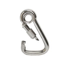 5pc 5/16" Marine Stainless Steel Carabiner Spring Snap Hook w- Eyelet+Screw Nut