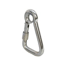 5pc 5/16" Marine Stainless Steel Carabiner Spring Snap Hook w- Eyelet+Screw Nut