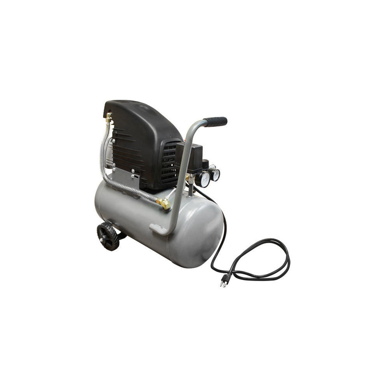 6 Gallon Horizontal Tank Air Compressor 2 Hp Motor 115 PSI Oil Lubricated