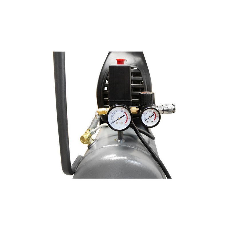 6 Gallon Horizontal Tank Air Compressor 2 Hp Motor 115 PSI Oil Lubricated