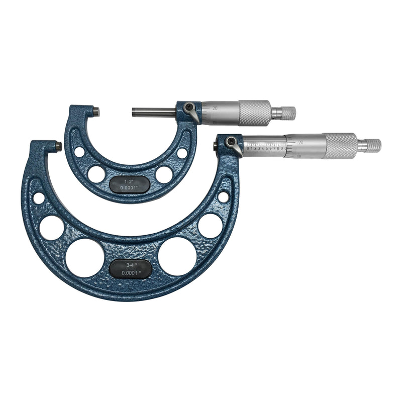 6 Pc 0-6'' Outside Micrometer Set .0001" Graduations Thimble Ratchet Machinist Tool Carbide Tip