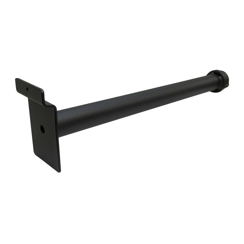 6 PC 12" Slatwall Pipe Straight Faceout Hook Industrial Vintage Pipeline Rack Black