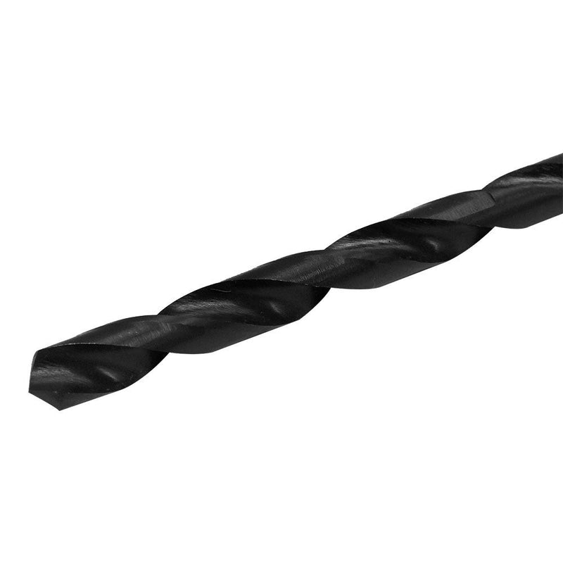 6 Pc 7.8mm HSS Black Oxide Jobber Length Twist Drill Set Straight Shank Drilling High Speed Steel