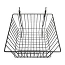 6 Pc Black 12x12x8 Slatwall Gridwall Pegboard Deep Basket Display Rack Fixture