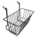 6 Pc Black 12x6x6 Slatwall Gridwall Pegboard Narrow Deep Basket Display Rack Fixture