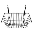 6 Pc Black 12x6x6 Slatwall Gridwall Pegboard Narrow Deep Basket Display Rack Fixture